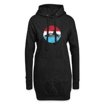 Go Kart Fahrer - Kartfahrer Wettrennen - Hoodie-Kleid - Schwarz - Vorne