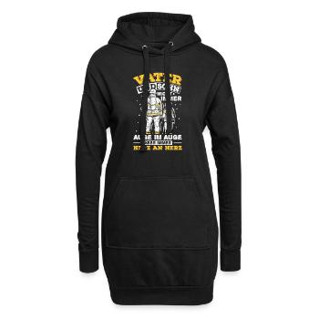 Feuerwehr Vater Sohn Partnerlook - Hoodie-Kleid - Schwarz - Vorne