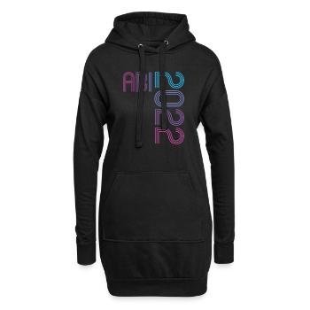 Abitur Gymnasium Damen und Herren Abi 2022 - Hoodie-Kleid - Schwarz - Vorne
