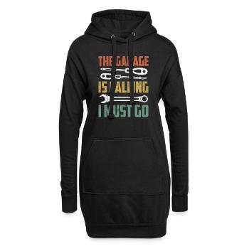 The Garage Is Calling I Must Go Mechanic Tool Wor - Hoodie-Kleid - Schwarz - Vorne