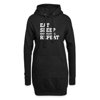 EAT SLEEP BEACH VOLLEYBALL REPEAT FUNNY SARCASTIC - Hoodie-Kleid - Schwarz - Vorne