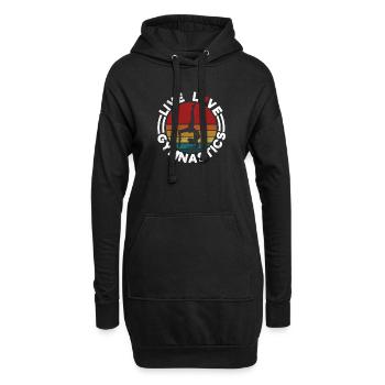 Leben Liebe Gymnastik Lustig Gymnastik Liebhaber - Hoodie-Kleid - Schwarz - Vorne