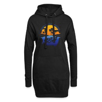 Besoin de vitamine SEA - Sweat-shirt à capuche long Femme - noir - Devant