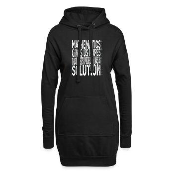 Mathematik gibt uns Hoffnung Süße Lustige Mathematik Lover Wortspiel - Hoodie-Kleid - Schwarz - Vorne