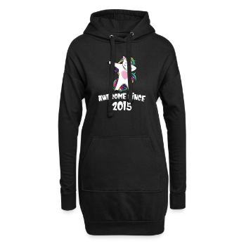 Awesome Since 2015 Birthday Dabbing Unicorn - Hoodie Dress - black - Front