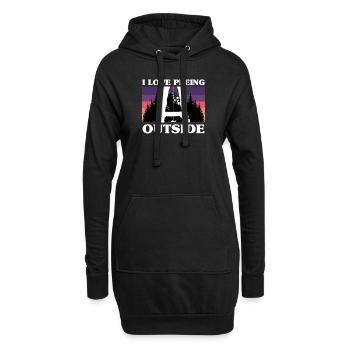 I Love Peeing Outside Camping Camper Outdoor Lover - Hoodie-Kleid - Schwarz - Vorne