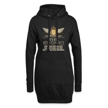 5 Jahre verheiratet nur 2 Fehler 5.Hochzeitstag - Hoodie-Kleid - Schwarz - Vorne