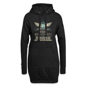 35 Jahre verheiratet nur 2 Fehler 35.Hochzeitstag - Hoodie-Kleid - Schwarz - Vorne