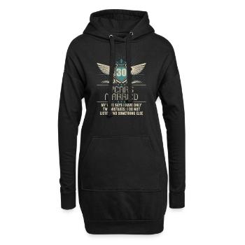 30 ans marié seulement 2 erreurs 30.Anniversaire de mariage - Sweat-shirt à capuche long Femme - noir - Devant