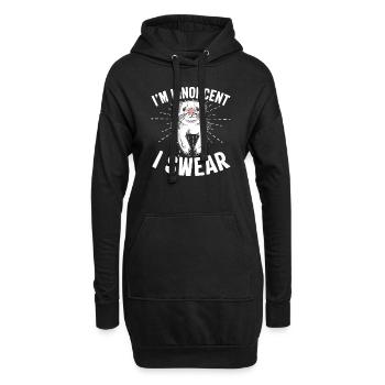 Frettchenhalter Tierrechte Tierliebhaber Lebenssti - Hoodie-Kleid - Schwarz - Vorne