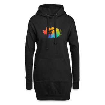 Gymnastique Rainbow Colors Acrobaties Akro Turner - Sweat-shirt à capuche long Femme - noir - Devant