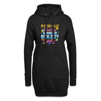O-Fish-Ally Crazy Marine Biology Lady Scientist B - Hoodie-Kleid - Schwarz - Vorne