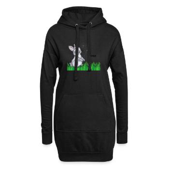 Hase Name Geschenk Lena - Hoodie-Kleid - Schwarz - Vorne