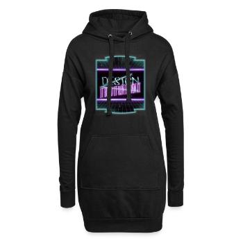 christmas tree build artificial christmas vacation - Hoodie-Kleid - Schwarz - Vorne