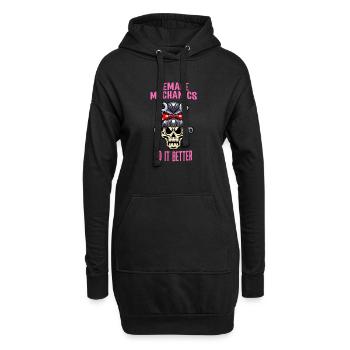 Mécanicienne automobile Femmes Mécaniciennes Le faire mieux - Sweat-shirt à capuche long Femme - noir - Devant