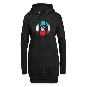 Retro Fotografie für Fotograf Vintage Kamera - Hoodie-Kleid - Schwarz - Vorne