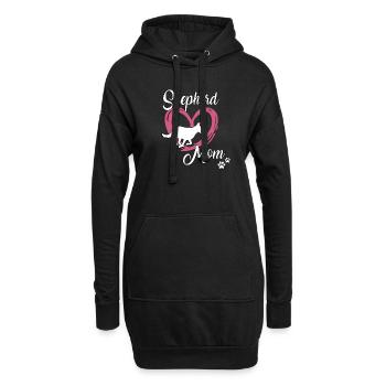 Chien de berger Maîtresse Berger Allemand Chien Gassi - Sweat-shirt à capuche long Femme - noir - Devant