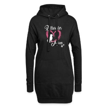 Rottweiler Mom Hundehalterin Motiv süßes Rottweile - Hoodie-Kleid - Schwarz - Vorne
