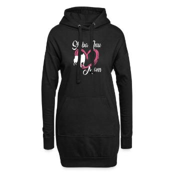 Shiba Inu Maman douce Shiba Inu Maîtresse Gassi - Sweat-shirt à capuche long Femme - noir - Devant