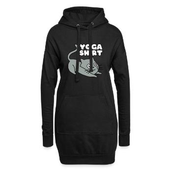 Yoga Cat Sport Fitness - Sweat-shirt à capuche long Femme - noir - Devant