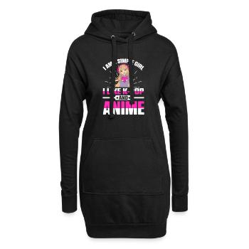 I Am A Simple Girl I Like K-Pop And Anime - Hoodie-Kleid - Schwarz - Vorne