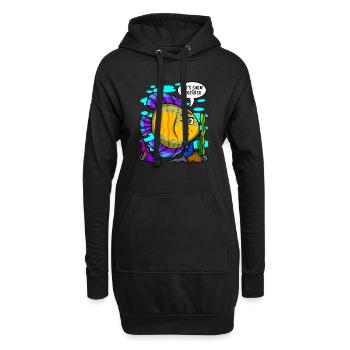 Aquarium Geschenk Aquarier Fisch Haltung Liebhaber - Hoodie-Kleid - Schwarz - Vorne