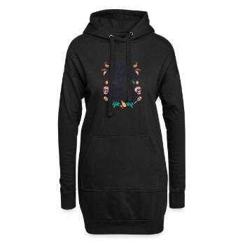 Es ist Zeit, Fiesta Es ist Zeit, Fiesta Geschenk I - Hoodie-Kleid - Schwarz - Vorne