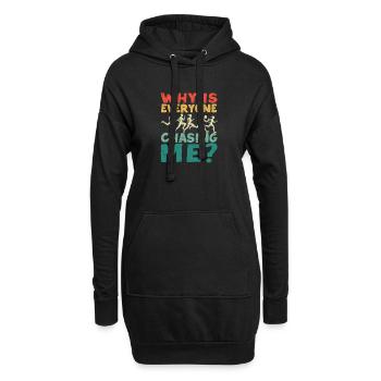 Pourquoi tout le monde est-il après moi? Drôle de croix - Sweat-shirt à capuche long Femme - noir - Devant