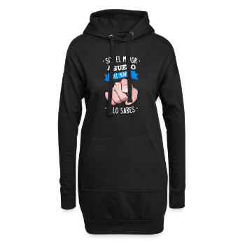 Soy El Mejor Abuelo Del Mundo Y Lo Sabes - Sweat-shirt à capuche long Femme - noir - Devant