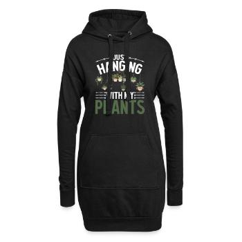 Pflanzen und Ernten Gärtner Ich liebe meinen Garte - Hoodie-Kleid - Schwarz - Vorne