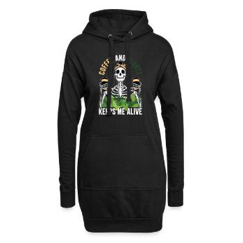 Ernte Blumen Lebensstil Pflanzung Gartenarbeit Ges - Hoodie-Kleid - Schwarz - Vorne