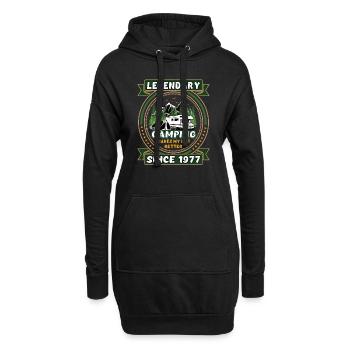 Legendär seit 1977 Camping Geschenk Geburtsjahr - Hoodie-Kleid - Schwarz - Vorne