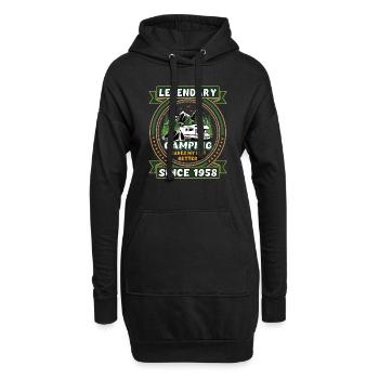 Legendär seit 1958 Camping Geschenk Geburtsjahr - Hoodie-Kleid - Schwarz - Vorne