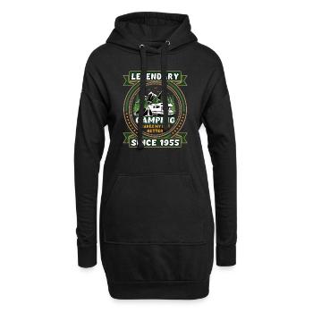Legendär seit 1955 Camping Geschenk Geburtsjahr - Hoodie-Kleid - Schwarz - Vorne