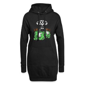 Billardspieler Scratch Schwarz Billard 8 - Hoodie-Kleid - Schwarz - Vorne