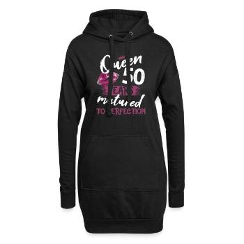 50 year old girl 50 bday Queen 50 birthday - Hoodie-Kleid - Schwarz - Vorne