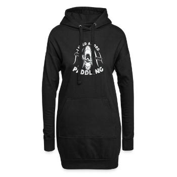 Kajakfahren Fluss Wildwasser-Rafting Ich brauche - Hoodie-Kleid - Schwarz - Vorne