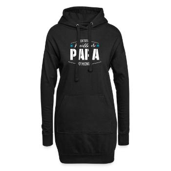 Certifié Meilleur Papa Du Monde, Idée Cadeau Père - Sweat-shirt à capuche long Femme - noir - Devant