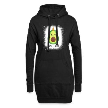 Uni-Cado l’avocat légèrement différent - Sweat-shirt à capuche long Femme - noir - Devant