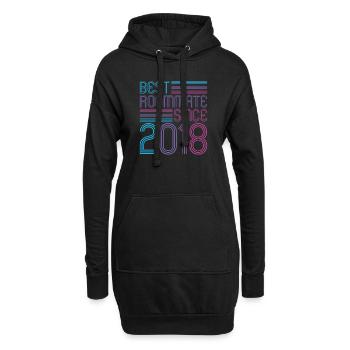Meilleur colocataire depuis 2018 aimez vos colocataires - Sweat-shirt à capuche long Femme - noir - Devant