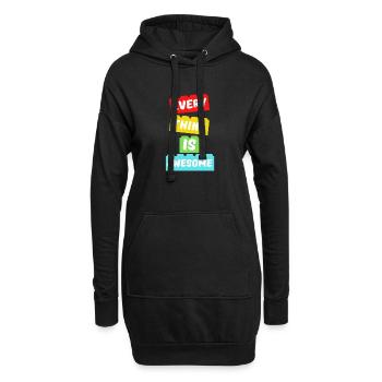 Tout est génial pour l’éternel optimiste - Sweat-shirt à capuche long Femme - noir - Devant