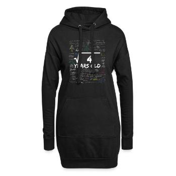 Square Root of 4 2ND Funny Math Birthday - Hoodie-Kleid - Schwarz - Vorne