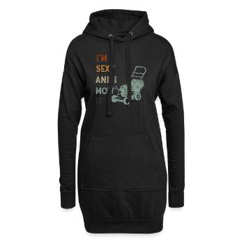 Je suis sexy et je le tonds Tondre la pelouse Jardinage Amoureux - Sweat-shirt à capuche long Femme - noir - Devant