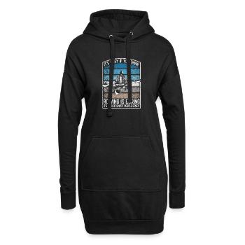 Funny Kayaking Crew It's Okay If You Think Rowing - Hoodie-Kleid - Schwarz - Vorne