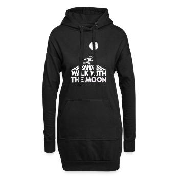 Astronaut Walkr with the moon Planet - Hoodie-Kleid - Schwarz - Vorne