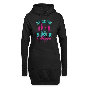 Cette Fille Est Une Super Collègue - Sweat-shirt à capuche long Femme - noir - Devant