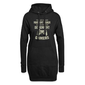 Tous Les Hommes Naissent Égaux - Meilleurs Gamers - Sweat-shirt à capuche long Femme - noir - Devant
