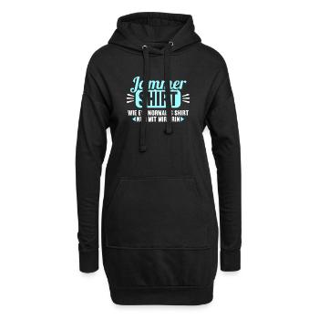 Jammer Shirt wie normales Shirt nur mit mir drin - Hoodie-Kleid - Schwarz - Vorne