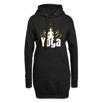 Yoga méditer - Sweat-shirt à capuche long Femme - noir - Devant