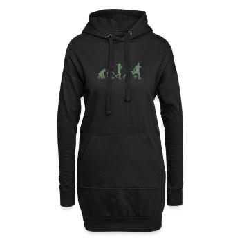 Football T-Shirt Evolution of Football - Hoodie Dress - black - Front
